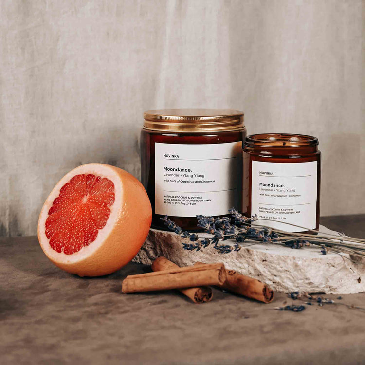 Grapefruit Scented Candles | Grapefruit Soy Candle | MOVINKA