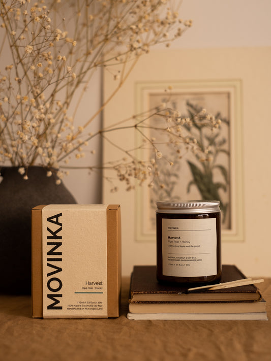 Honey Vanilla Candle | Soy Candle | MOVINKA